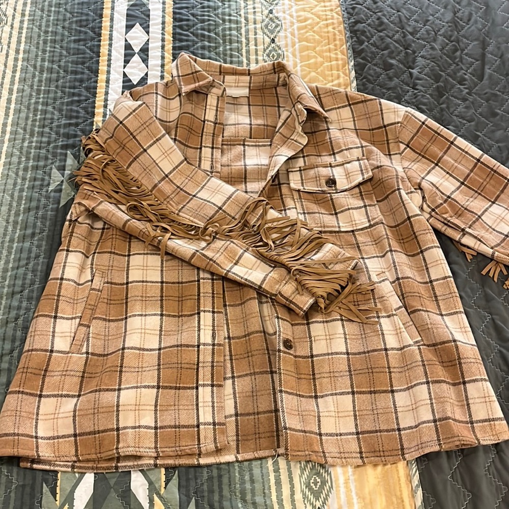 fringe shacket